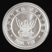 U.S. Navy "Land of the Free Because of the Brave" Officially Licensed 1 Oz .999 Fine Silver Round at PristineAuction.com