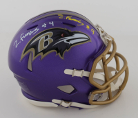 Zay Flowers Twice-Signed Ravens Flash Alternate Speed Mini Helmet (Beckett) at PristineAuction.com