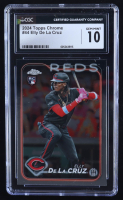 Elly De La Cruz 2024 Topps Chrome #44 RC (CGC 10) at PristineAuction.com
