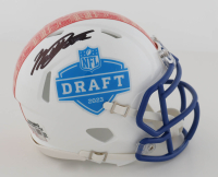 Will Lewis Signed 2023 Draft Logo Speed Mini Helmet (Fanatics) at PristineAuction.com