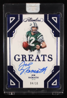 Joe Namath 2023 Panini Flawless Greats Autographs Sapphire #18 #04/10 at PristineAuction.com