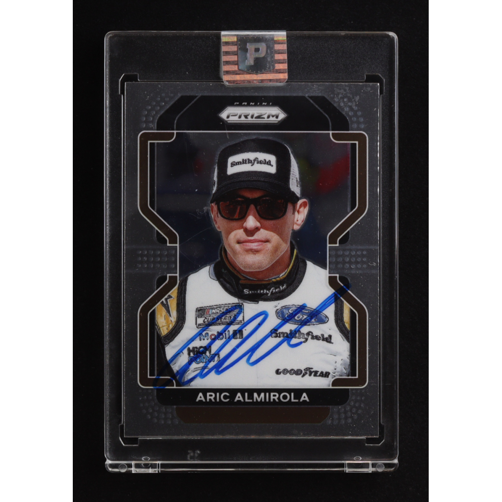 Aric Almirola Signed 2022 Panini Prizm #77 P (PA) at PristineAuction.com