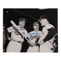Duke Snider & Pee Wee Reese Signed Dodgers 8x10 Photo (AIV) at PristineAuction.com