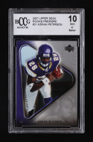 Adrian Peterson 2007 Upper Deck Rookie Premiere #21 RC (BCCG 10) at PristineAuction.com
