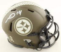 George Pickens Signed Steelers Salute to Service Alternate Mini Speed Helmet (JSA) at PristineAuction.com