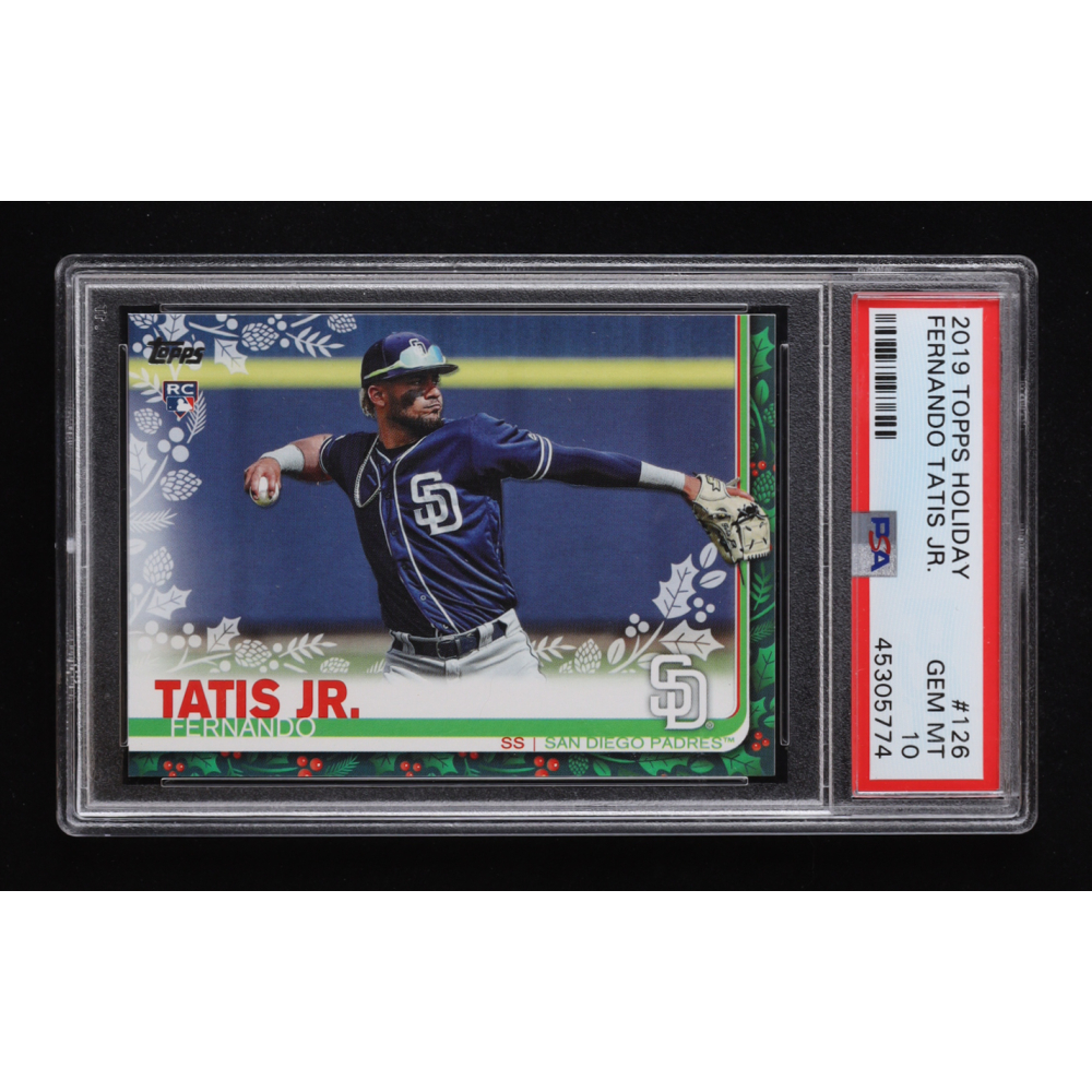 Fernando Tatis Jr. 2019 Topps Walmart Holiday #HW126 RC (PSA 10) at PristineAuction.com