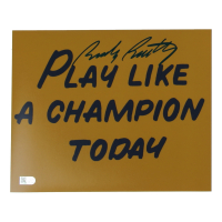 Rudy Ruettiger Signed "Play Like A Champion Today" Fighting Irish 8x10 Photo (AIV) at PristineAuction.com