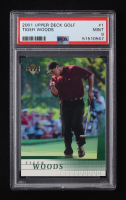 Tiger Woods 2001 Upper Deck #1 (PSA 9) at PristineAuction.com