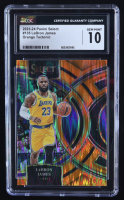 LeBron James 2023-24 Select Orange Tectonic #135 (CGC 10) at PristineAuction.com