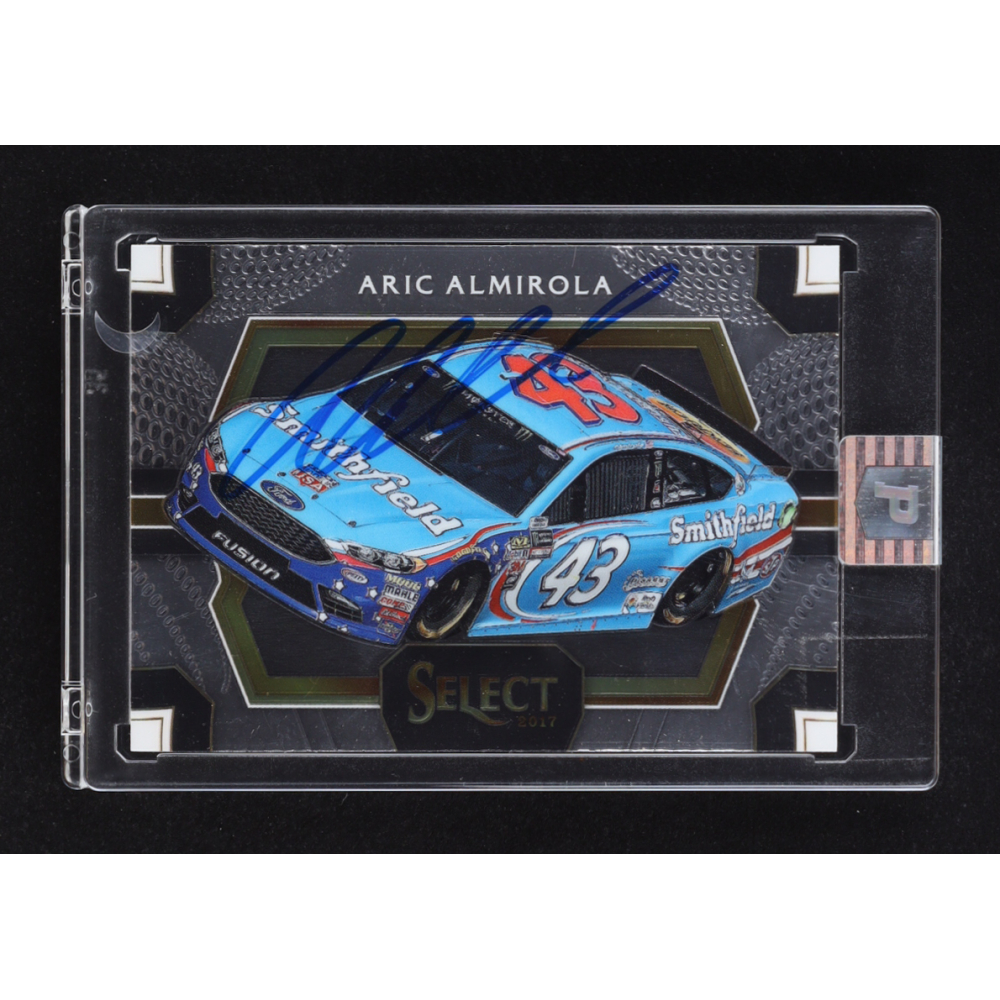 Aric Almirola Signed 2017 Select #128 Pit Pass SP (PA) at PristineAuction.com