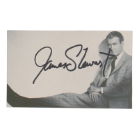 James "Jimmy" Stewart Signed 3x5 Cut (ACOA) at PristineAuction.com