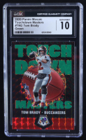 Tom Brady 2020 Panini Mosaic Touchdown Masters Mosaic Green #TM2 (CGC 10) at PristineAuction.com