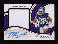 Deuce Vaughn 2023 Immaculate Collection Collegiate Premium Patches Rookie Autographs Ruby #36 RC #31/65 at PristineAuction.com