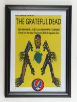 1969 "Grateful Dead" Boston Concert Custom Framed Poster with Grateful Dead Patch at PristineAuction.com