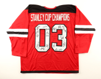 "Stanley Cup Champions" Jersey Signed by (17) with Turner Stevenson, Martin Brodeur, Ken Daneyko, Jamie Langenbrunner (JSA) at PristineAuction.com