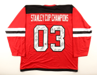"Stanley Cup Champions" Jersey Signed by (17) with Turner Stevenson, Martin Brodeur, Ken Daneyko, Jamie Langenbrunner (JSA) at PristineAuction.com