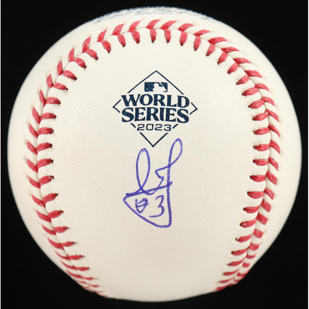 Leody Taveras Signed 2023 World Series Baseball (Beckett) at PristineAuction.com
