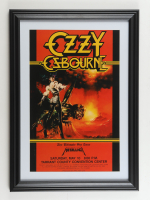 1986 "Ozzy Osbourne & Metallica" Fort Worth Concert Custom Framed Poster at PristineAuction.com
