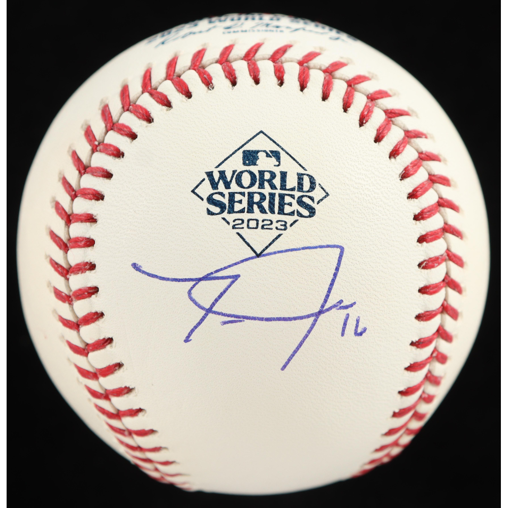 Travis Jankowski Signed 2023 World Series Baseball (Beckett) at PristineAuction.com