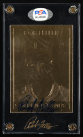 Bob Feller Signed 1996 Golden Legends 23Kt Gold #GL7 (PSA) at PristineAuction.com