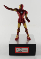 Robert Downey Jr. Signed Cut on Statue Base With Iron Man 8" Statue (JSA) at PristineAuction.com