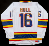 Brett Hull Signed Blues CCM Authentic Captain's Jersey Inscribed "HOF 2009" (JSA) at PristineAuction.com