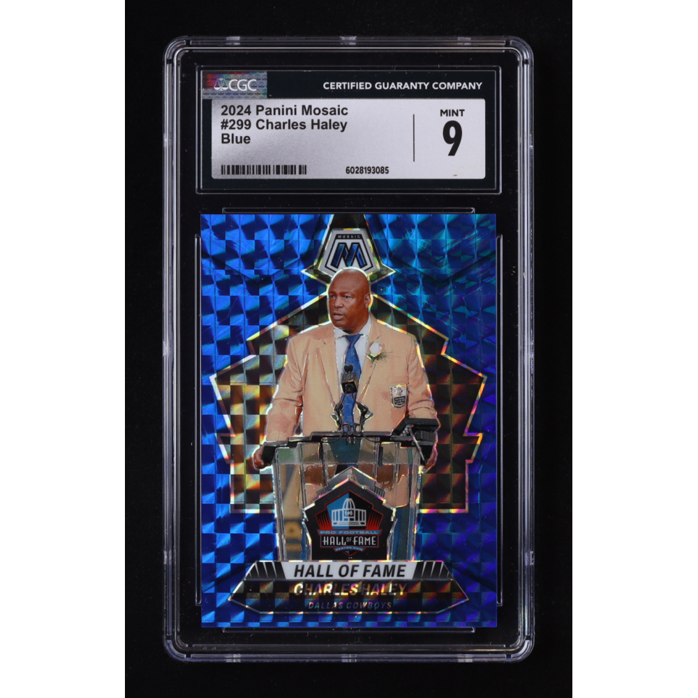Charles Haley 2024 Panini Mosaic Mosaic Blue #299 HOF (CGC 9) at PristineAuction.com