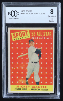 Mickey Mantle 1958 Topps All-Star #487 (BCCG 8) at PristineAuction.com