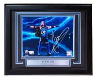 AJ Styles Signed WWE Custom Framed Photo (Fanatics) at PristineAuction.com