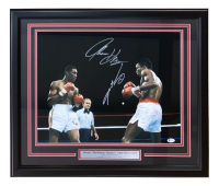 Sugar Ray Leonard & Thomas Hearns Signed Custom Framed Photo (Beckett) at PristineAuction.com