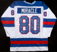 1980 Team USA | "Miracle on Ice" | Jersey Signed by (18) with Mike Eruzione, Jim Craig, Mark Johnson, Neal Broten & Inscribed "Do you Believe in Miracles?" (Beckett) at PristineAuction.com