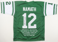 Joe Namath Signed Career Highlight Stat Jersey (JSA) at PristineAuction.com