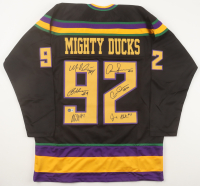 "The Mighty Ducks" Jersey Cast-Signed by (6) with Brandon Quintin Adams, Jane Plank, Matt Doherty, Aaron Schwartz (Beckett) at PristineAuction.com