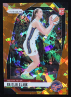 Caitlin Clark 2024 Panini Prizm WNBA Prizms Orange Ice #22 RC at PristineAuction.com