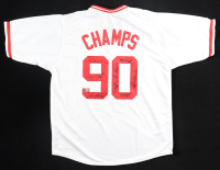 "1990 World Series Champions" Team-Signed Jersey by (8) with Barry Larkin, Jose Rijo, Chris Sabo, Eric Davis (Beckett) at PristineAuction.com