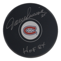 Jacques Lemaire Signed Canadiens Logo Hockey Puck Inscribed "HOF '84" (Schwartz) at PristineAuction.com
