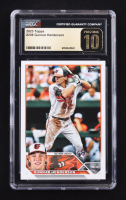Gunnar Henderson 2023 Topps #206 RC (CGC Pristine 10) at PristineAuction.com