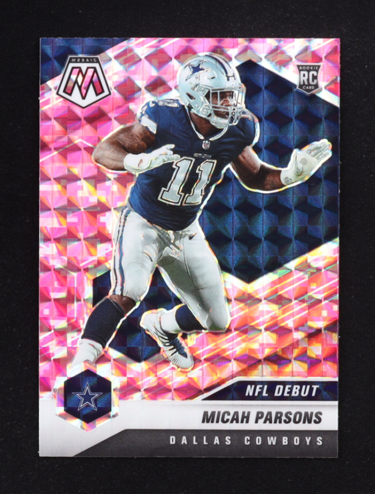 Micah Parsons 2021 Panini Mosaic Mosaic Camo Pink #257 DEB RC