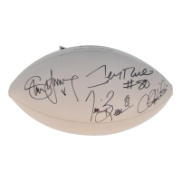 NFL White Panel Football Signed by (4) with Tim Brown, Jerry Rice, Steve Young & Chris Weinke (PSA) at PristineAuction.com