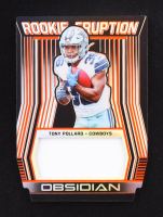 Tony Pollard 2019 Panini Obsidian Rookie Eruption Materials Electric Etch Orange #19 #15/50 RC at PristineAuction.com