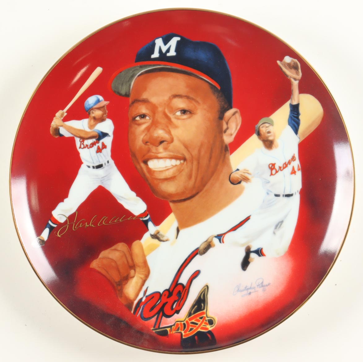 Hank Aaron Signed "Signature Edition" LE 1985 Hackett American Ceramic Plate (Hackett) at PristineAuction.com Hank Aaron Signed "Signature Edition" LE 1985 Hackett American Ceramic Plate (Hackett) at PristineAuction.com