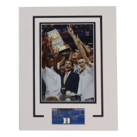 Mike Krzyzewski Signed Duke Blue Devils Custom Matted Cut Display (ACOA) at PristineAuction.com