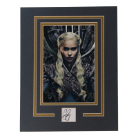 Emilia Clarke Signed "Game of Thrones" Custom Matted Cut Display (ACOA) at PristineAuction.com