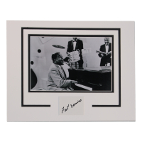 Fats Domino Signed Custom Matted Cut Display (ACOA) at PristineAuction.com