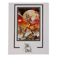 Jane Fonda Signed "Barbarella" Custom Matted Cut Display (ACOA) at PristineAuction.com