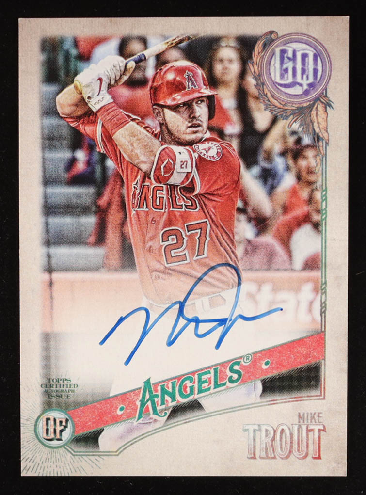 Mike Trout 2018 Topps Gypsy Queen Autographs #GQAMT at PristineAuction.com Mike Trout 2018 Topps Gypsy Queen Autographs #GQAMT at PristineAuction.com