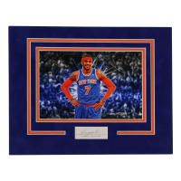 Carmelo Anthony Signed Knicks Custom Matted Cut Display (ACOA) at PristineAuction.com