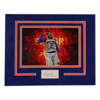 Carmelo Anthony Signed Knicks Custom Matted Cut Display (ACOA) at PristineAuction.com