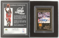 Michael Jordan LE 2000 Upper Deck Collectibles MJ's Final Floor 22KT Gold #NNO with Display Case at PristineAuction.com
