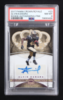 Alvin Kamara 2017 Crown Royale Platinum Rookie Autographs Pink #23 RC #10/25 (PSA 8) at PristineAuction.com